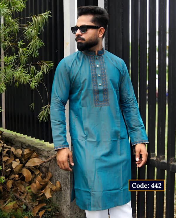 Premium Glassy Cotton Panjabi
