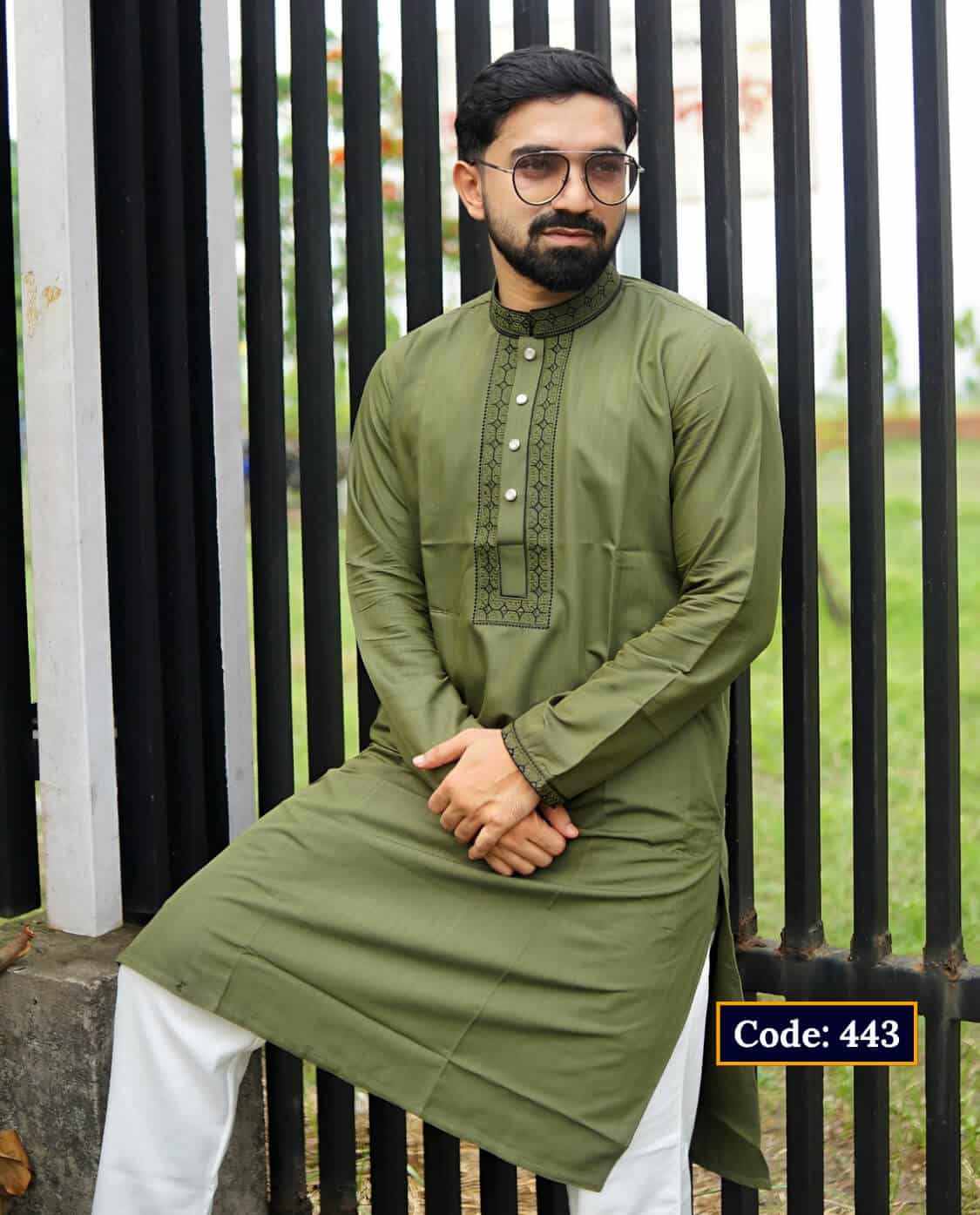 Premium Glassy Cotton Panjabi