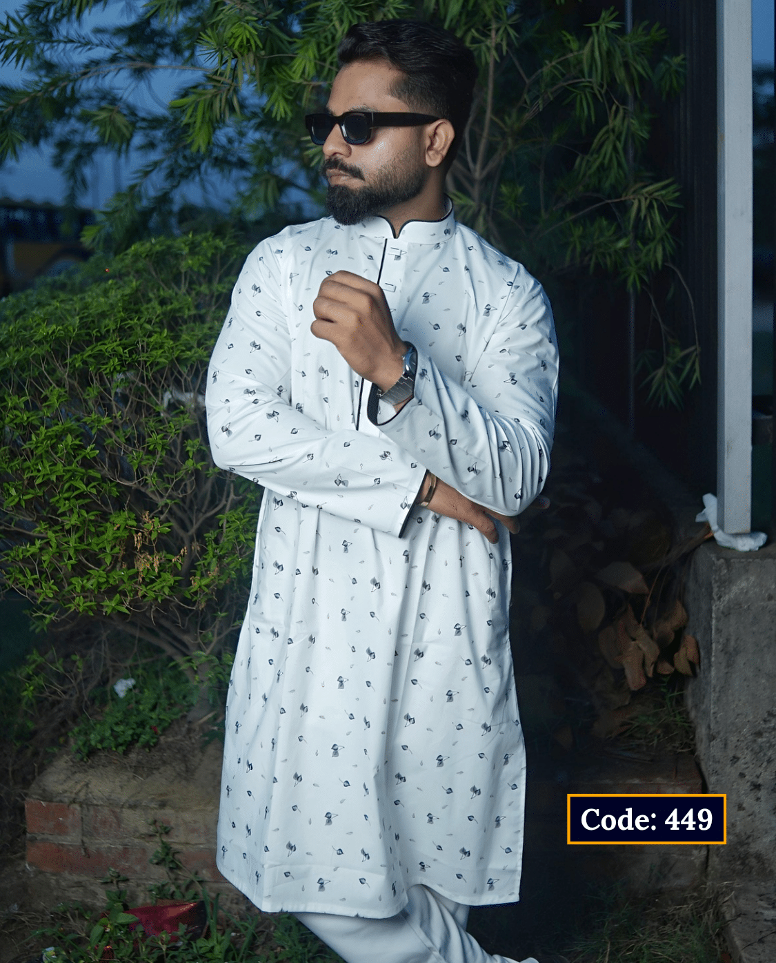 Premium Printed Cotton Panjabi