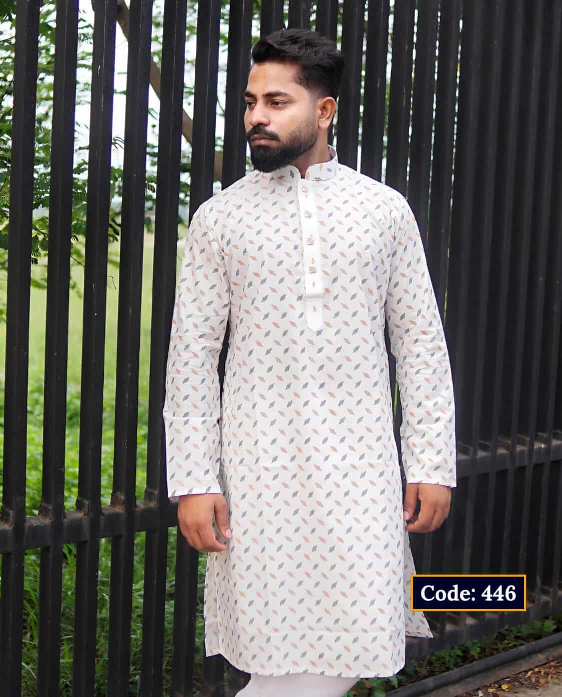 Premium Printed Cotton Panjabi